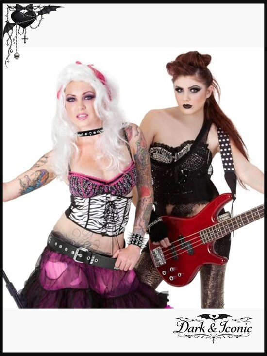 Studded Belt Spiked Choker Bracelet Set Punk Goth Emo Accessories